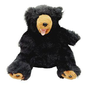 Cascade Toys Black Bear Hand Puppet Realistic Vintage Plush 11"